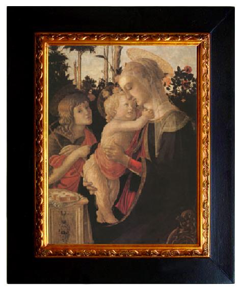 framed  Sandro Botticelli The Virgin and child with John the Baptist (mk05), Ta064